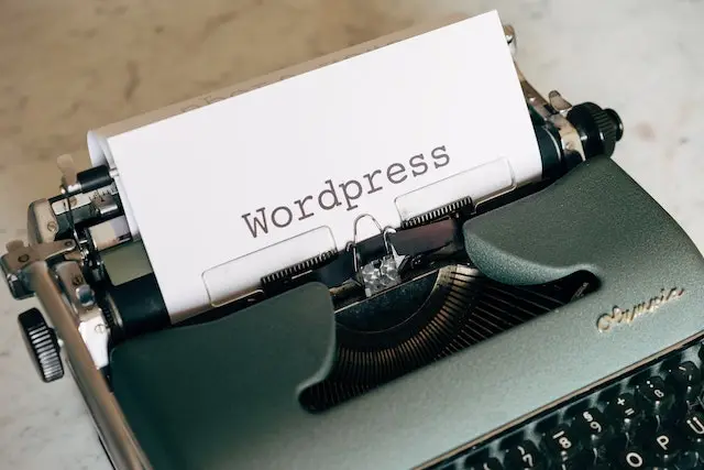 A typewriter that types wordpress
